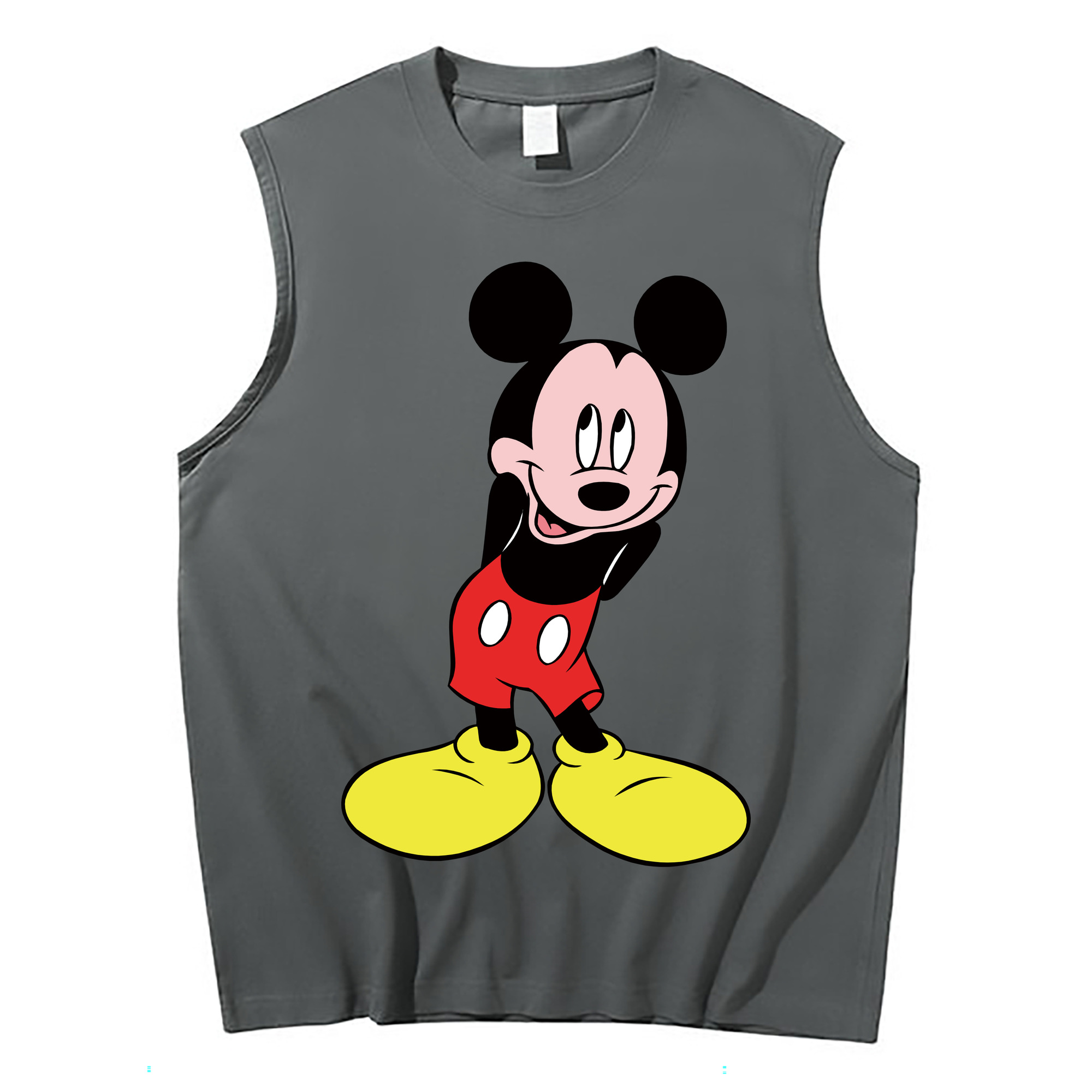 ミッキーマウス Mickey Mouse コットン100％タンクトップ（フロントプリント）